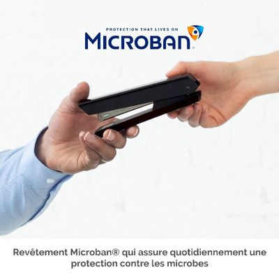 Fellowes - Agrafeuse LX820 noire avec Microban® - capacité de 20 feuilles - pleine bande