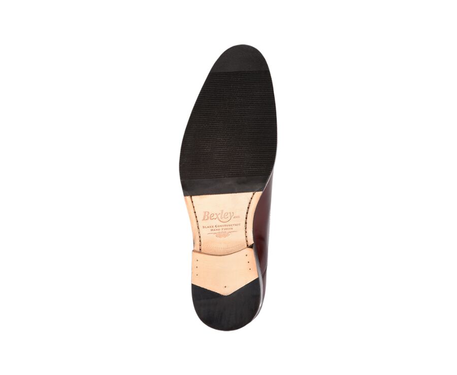Richelieu homme Bordeaux semelle cuir avec patin - BRACKLEY PATIN