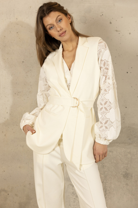 Kimara ecru dames gilet