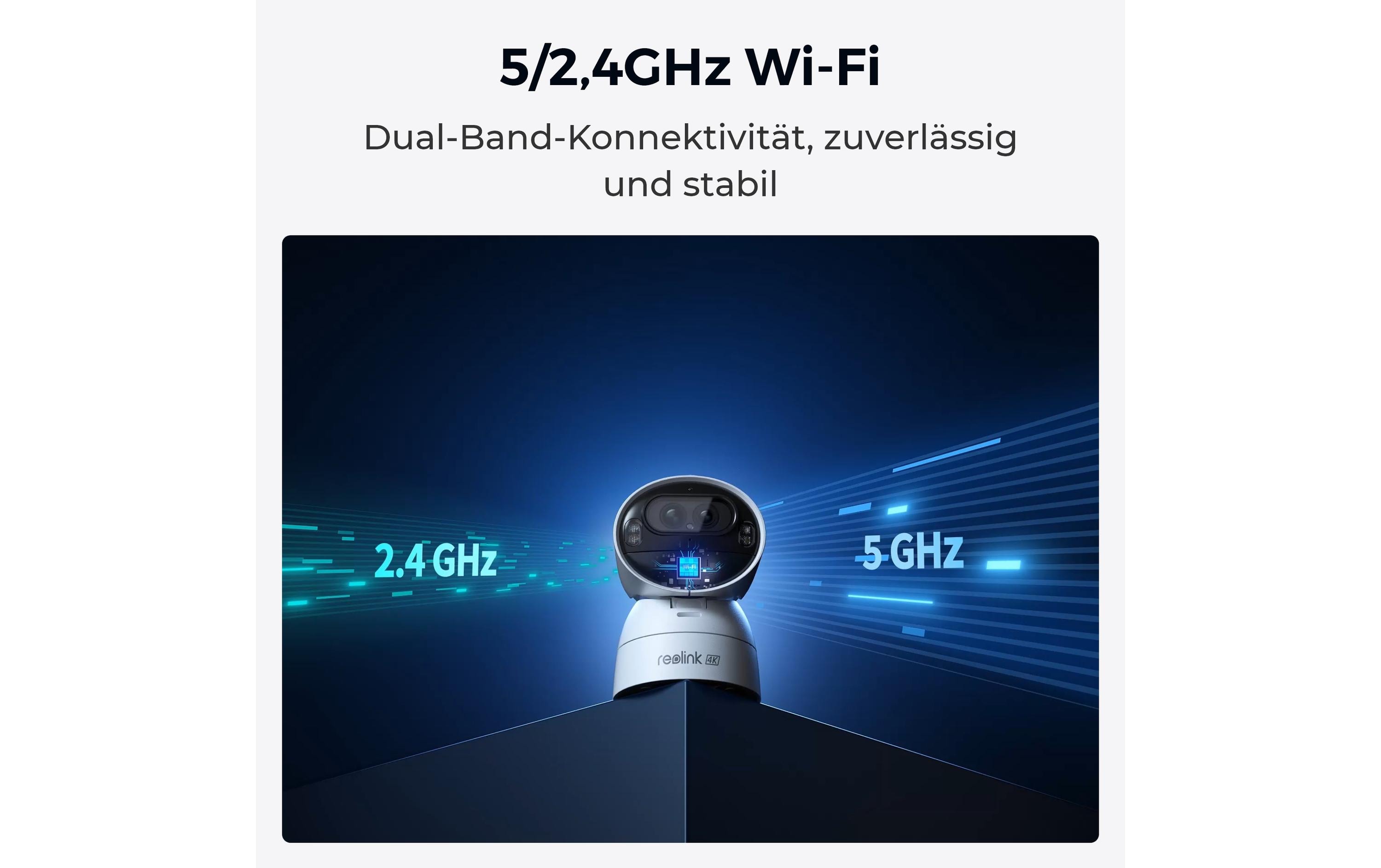 Netzwerkkamera Argus B730 Solar + 64 GB<br>4K WLAN Solar Akkukamera mit Weitwinkel- & Teleobjektiv, Auto-Tracking, Auto-Zoom und Solar Panel