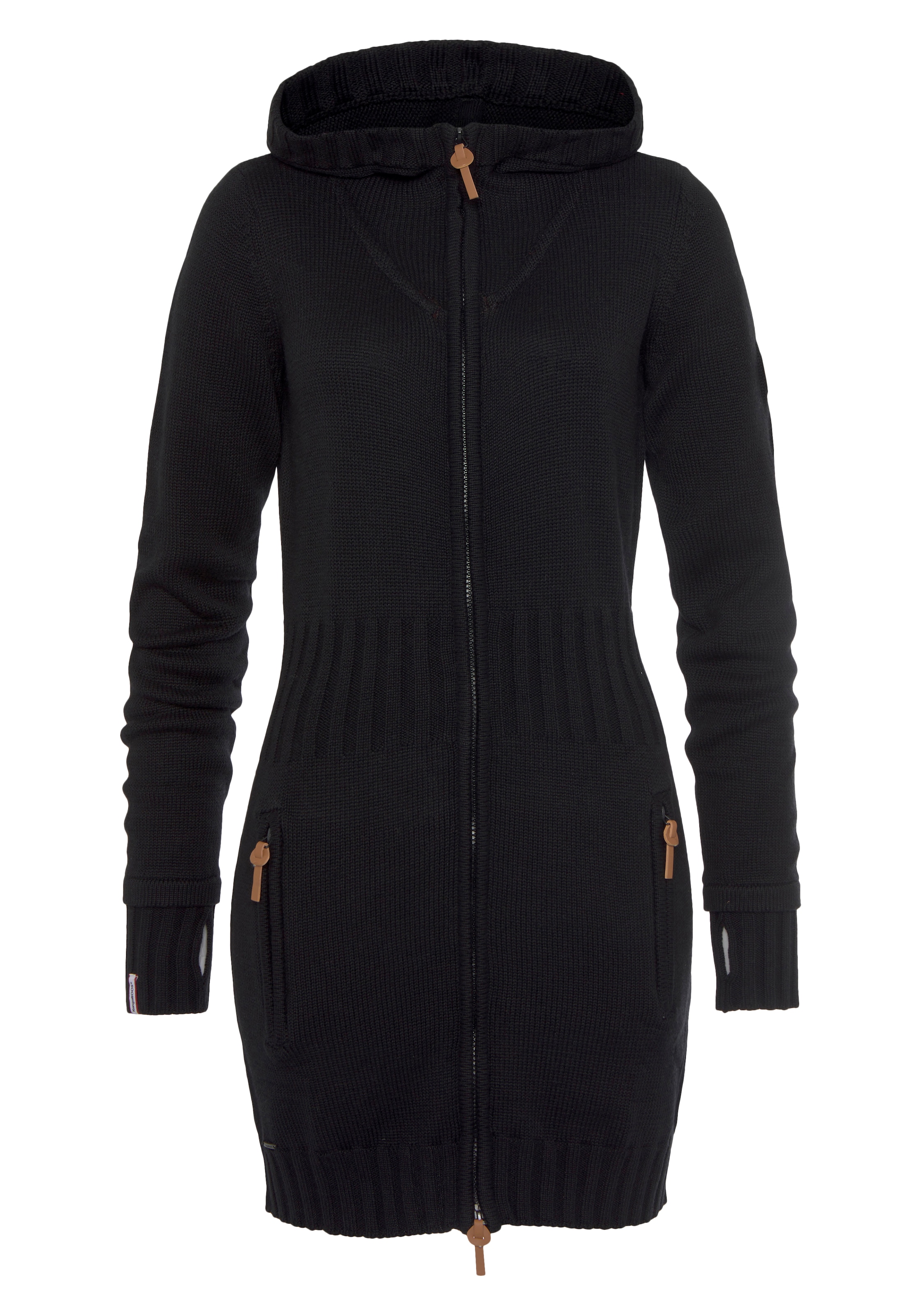 KangaROOS Kapuzenstrickjacke , in schmeichelnder Longform