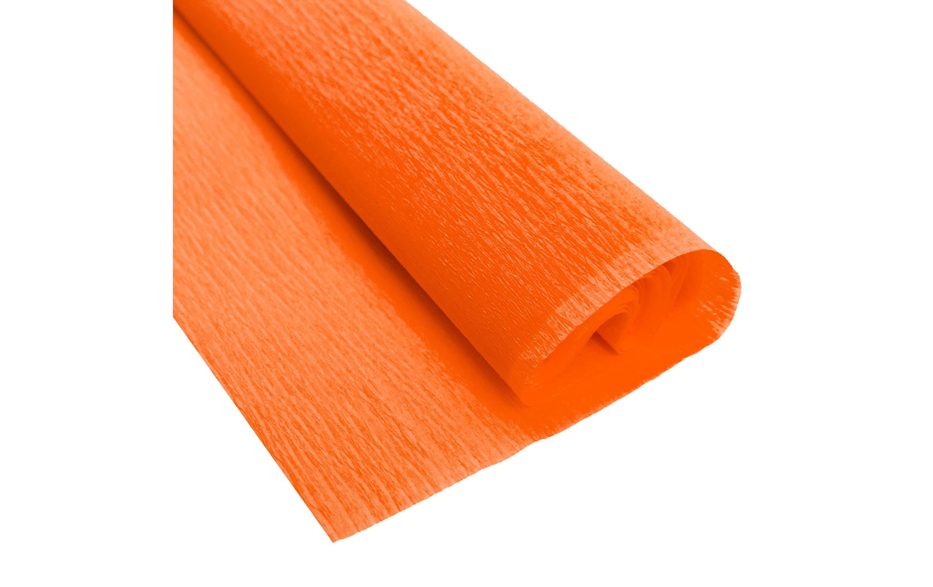 Krepppapier 50 cm x 2.5 m, 32 g/m², OrangeBastelkrepp auf der Rolle