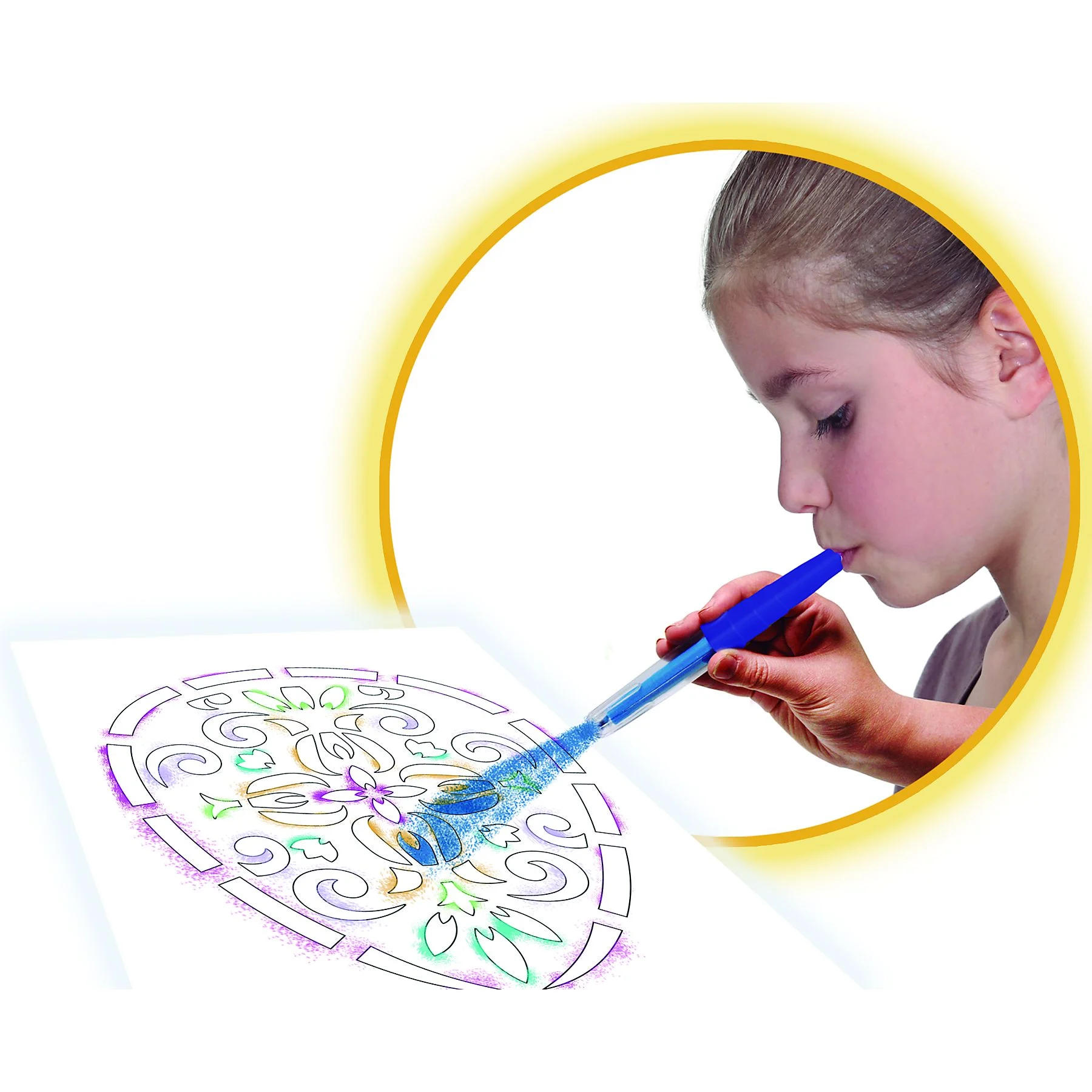 (15-tlg. Set) Blow Markers Pustestifte Magic Airbrush Pens für DIY Bastel Projekte (VVAVACIND0433) - Bunt