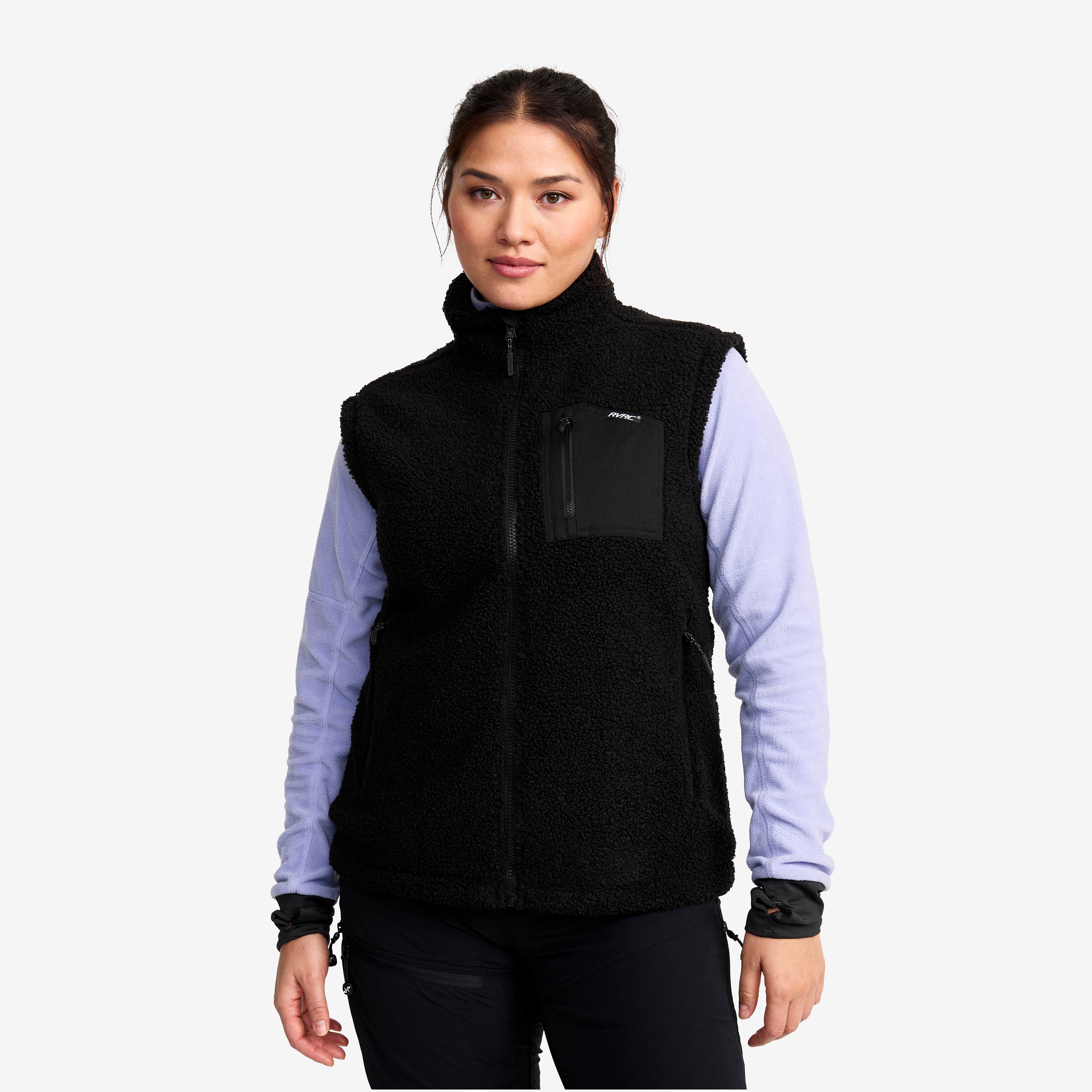 Bigfoot Pile Vest Dame Jetblack