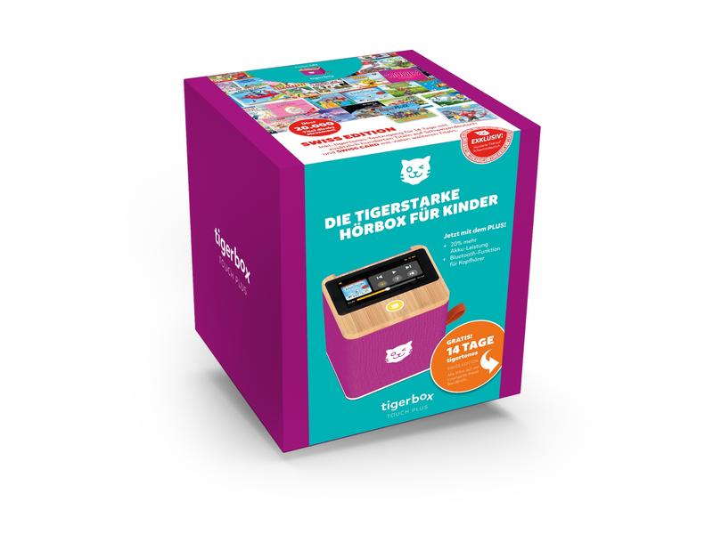 Tigermedia Tigerbox Touch Plus Swiss Edition Lila Hörspiel-Box mit Touchdisplay
