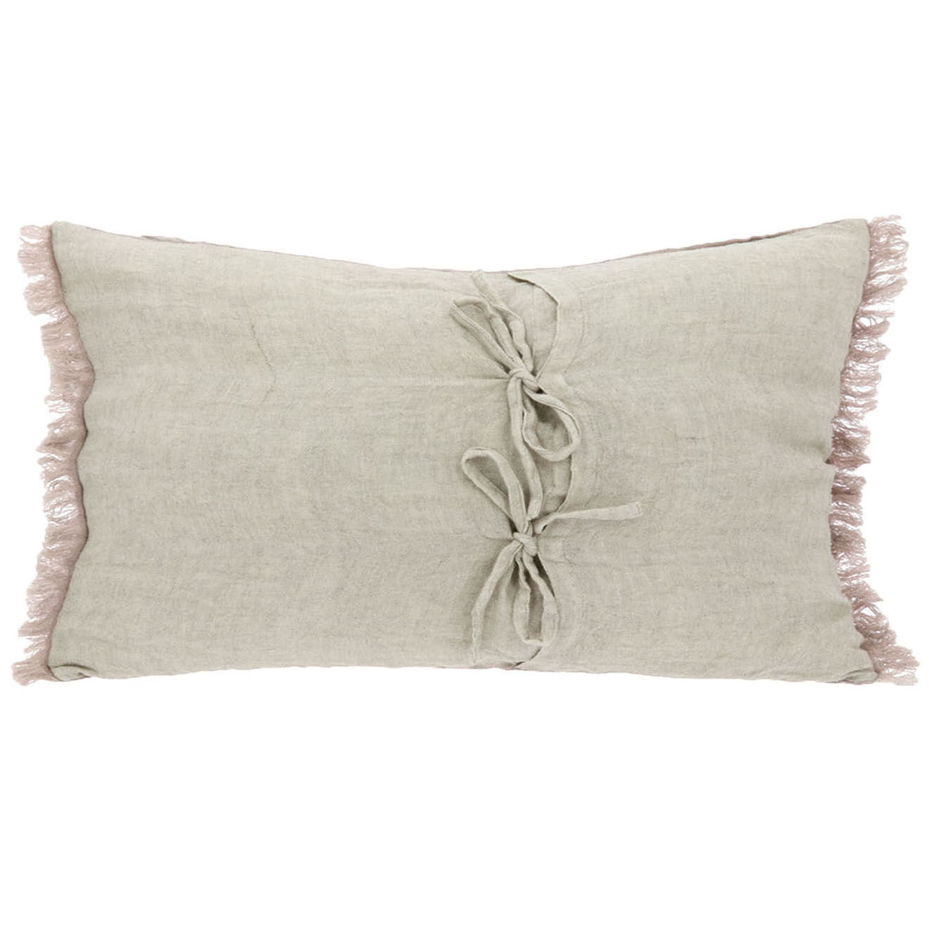 En Fil d'Indienne Housse de coussin Étamine poudre - 45x100 cm