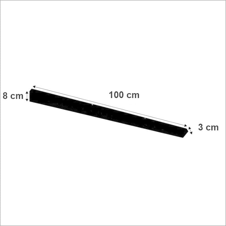 Ylumen Plafondplaat 100 x 8 cm - zonder gaten - wit