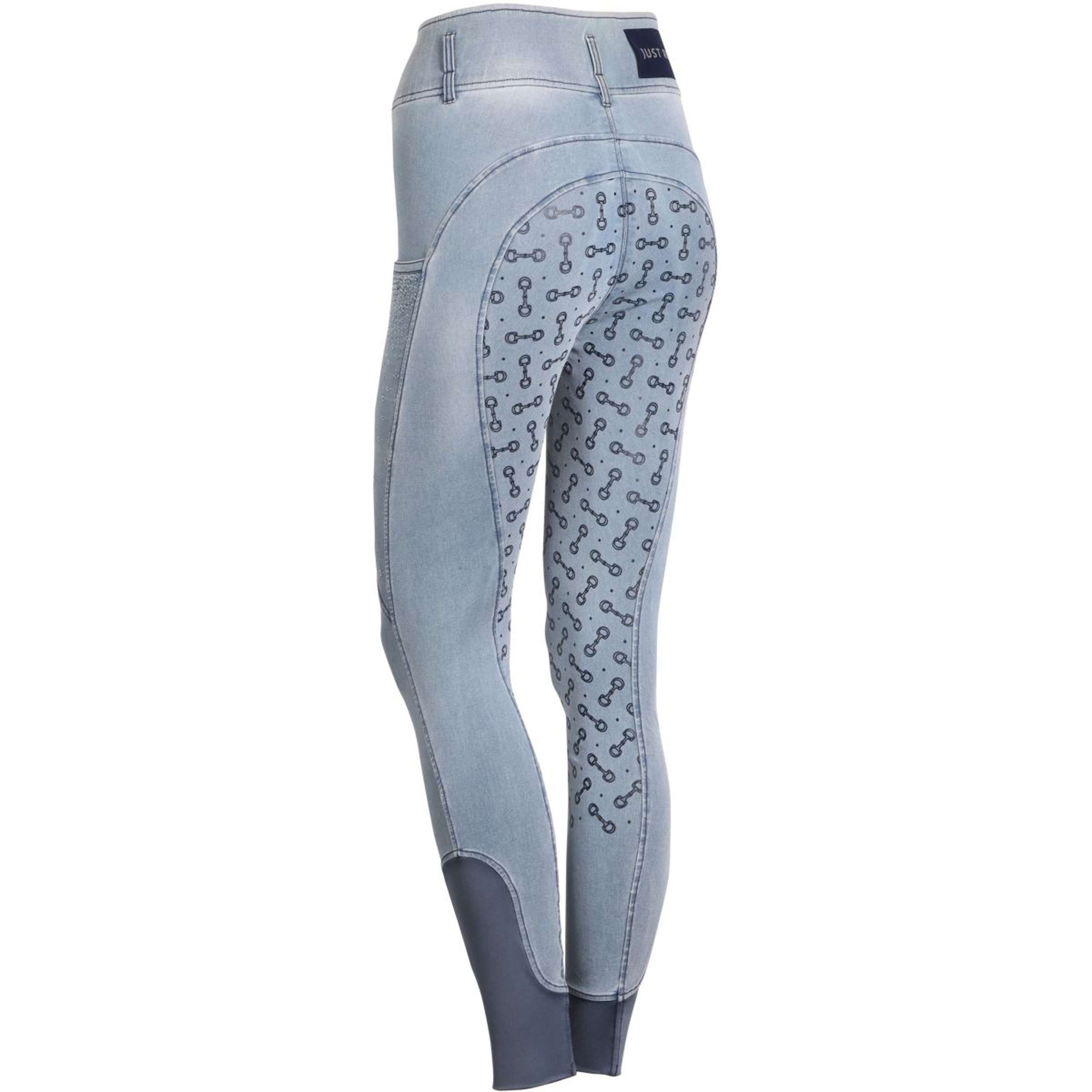 Harry's Horse Rijbroek Just Ride Retro Full Grip Lichtblauw