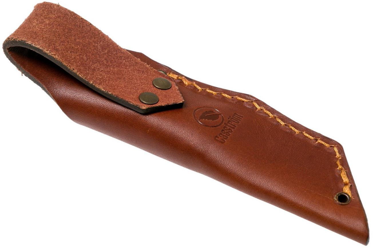 Casström Safari Olive G10 jachtmes 10607 Leather Sheath, Alan Wood design