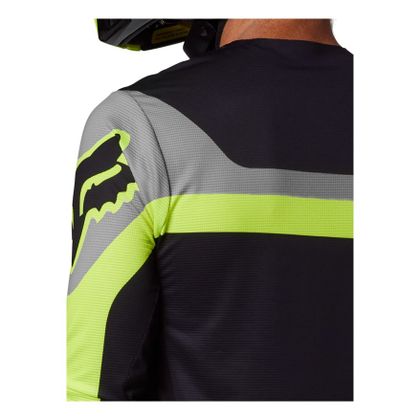 Maillot cross Fox FLEXAIR EFEKT 2024 - Jaune / Noir