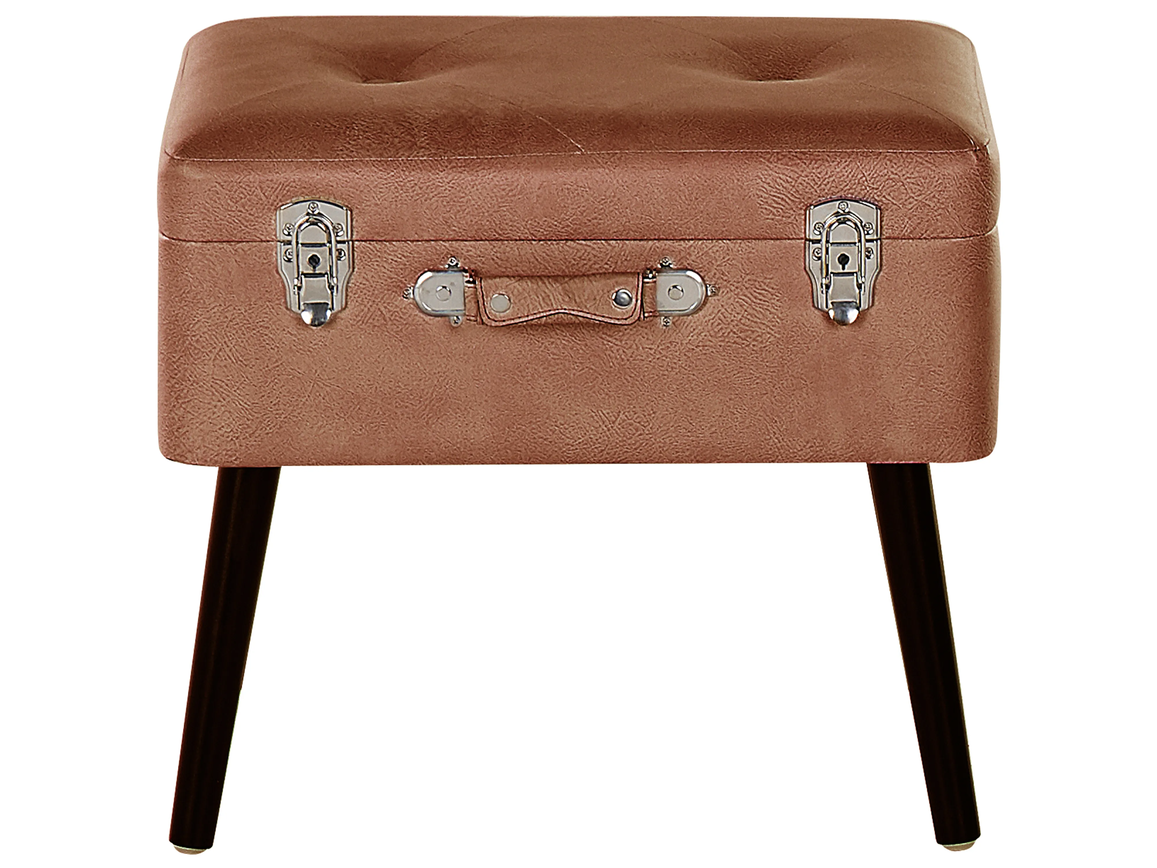 Hocker met opbergruimte MALLARD Kunstleer Goudbruin