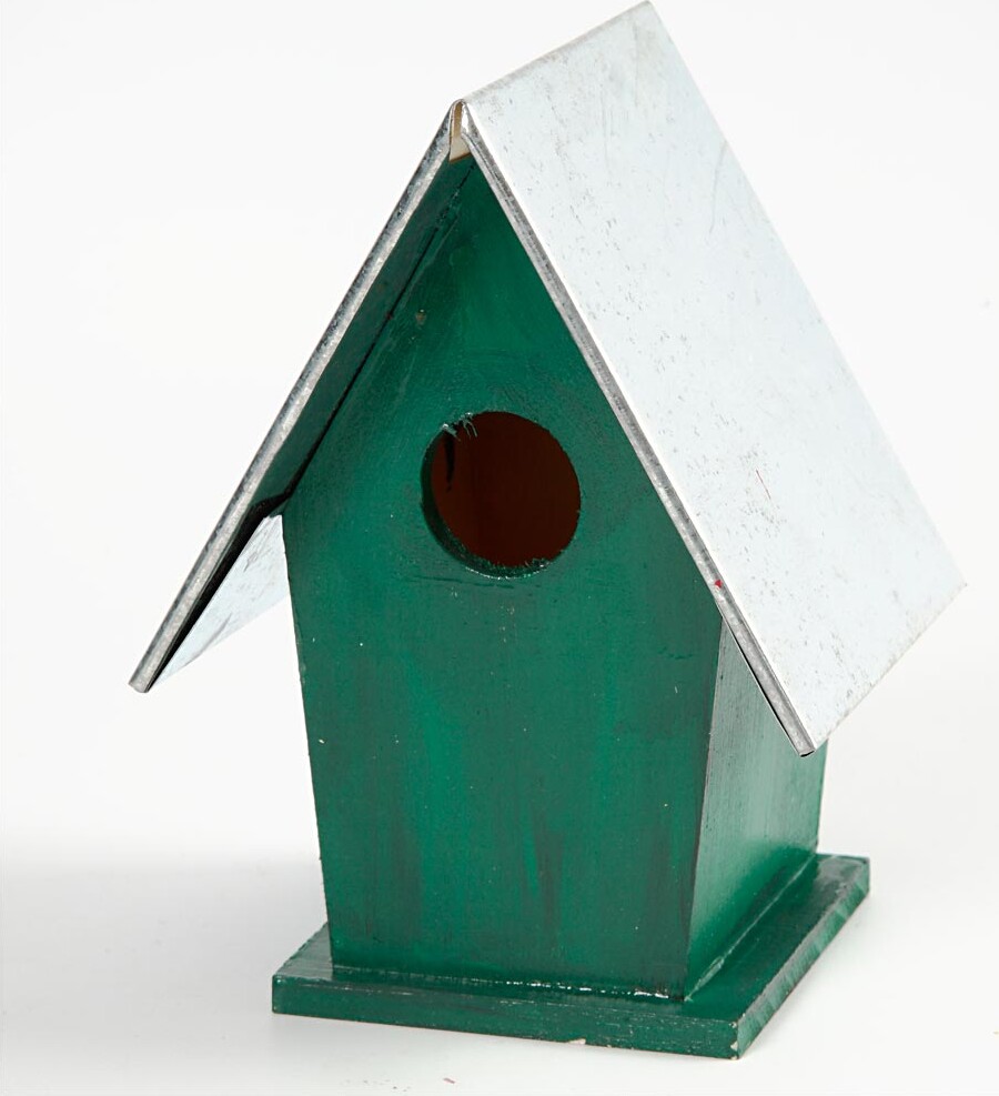 Mejsekasse Med Zinktag - Str. 13,5X11X19 CM - Hulstr. 32 MM - 1 Stk