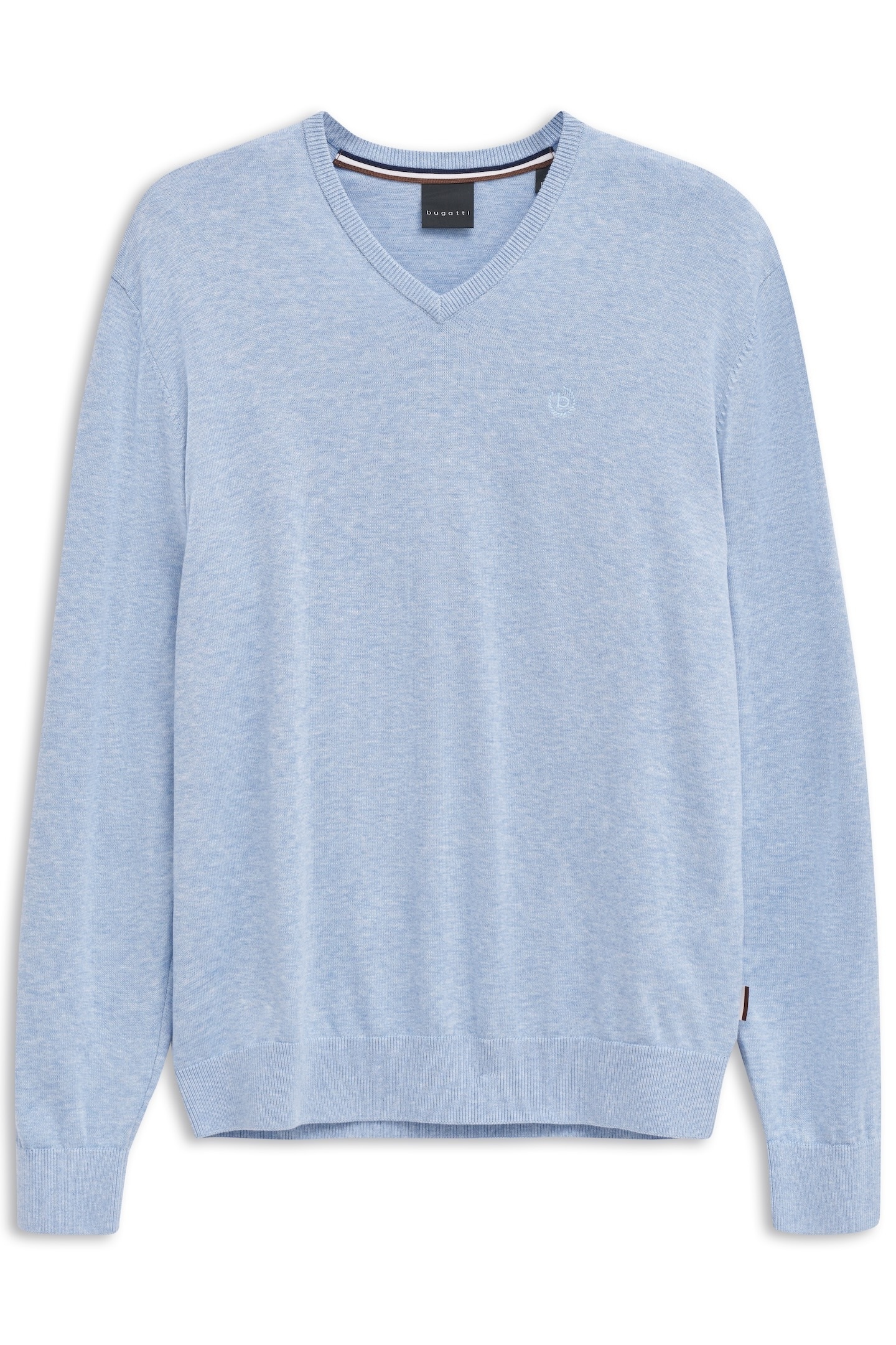 bugatti V-Ausschnitt-Pullover »Basic Essential«, aus reine Baumwolle