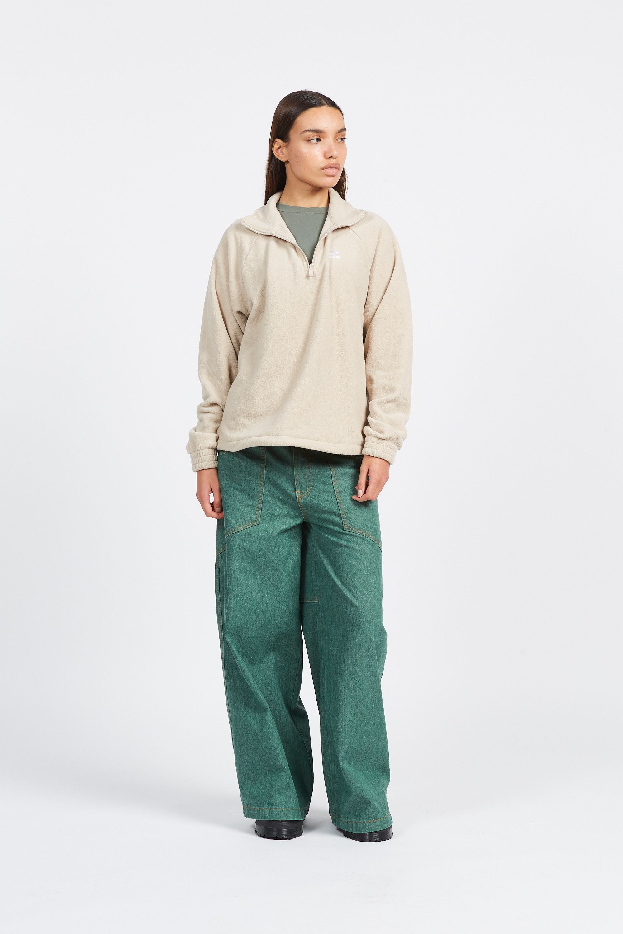 ADIDAS Polaire 1/4 ZIP Beige