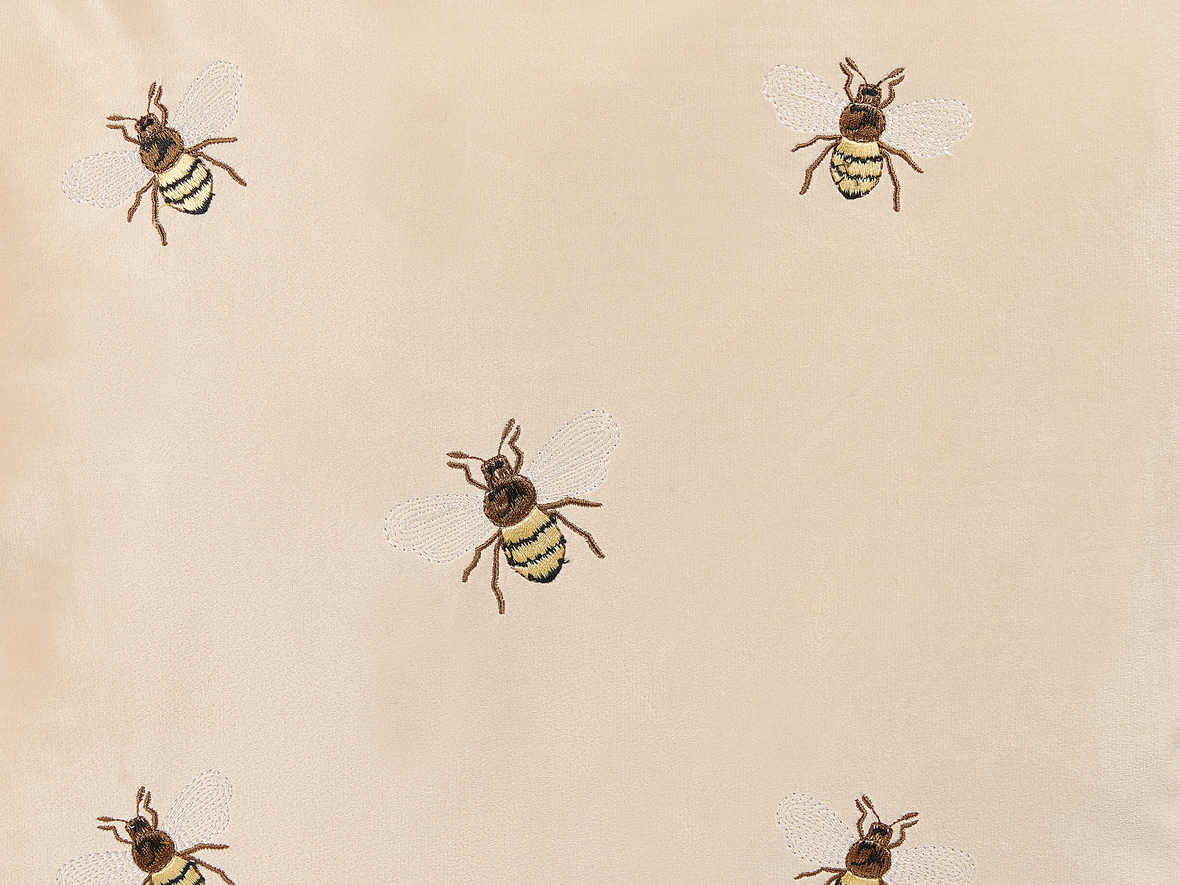 Set van 2 sierkussens TALINUM Fluweel 45 x 45 cm Beige dierenprint