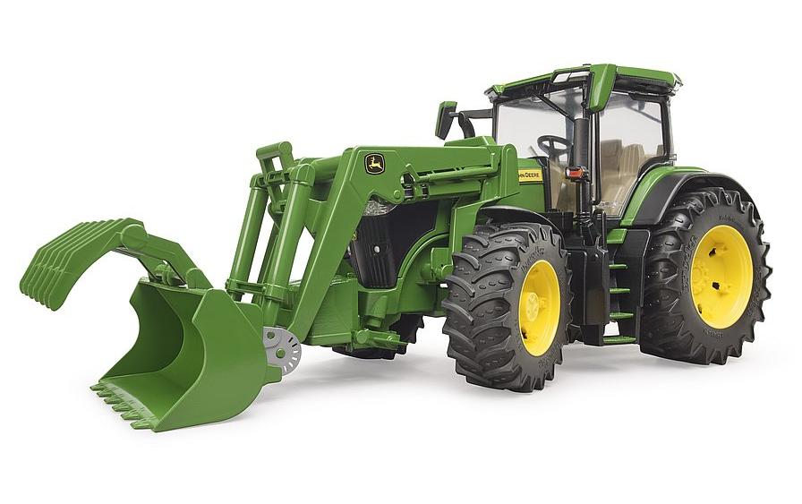 Landwirtschaftsfahrzeug John Deere 7R 350 mit FrontladerSpielzeug-Traktor im Massstab 1:16