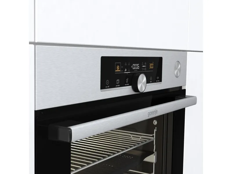 Gorenje Advanced BSA6747A04X - Ovn - med dampfunktion - til indbygning - niche - bredde: 56 cm - dybde: 55 cm - højde: 59 cm - med selv-rengøring - Klasse A  - rustfrit stål