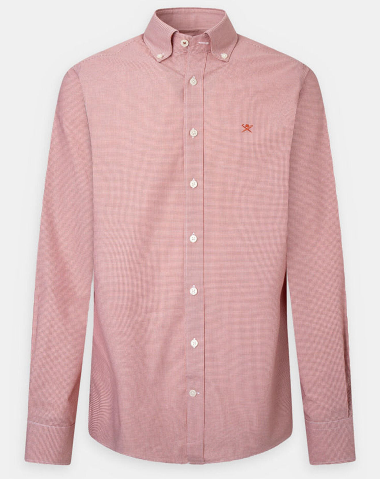 Hackett London Chemise Slim Fit Pop à micro vichy rouge/blanc
