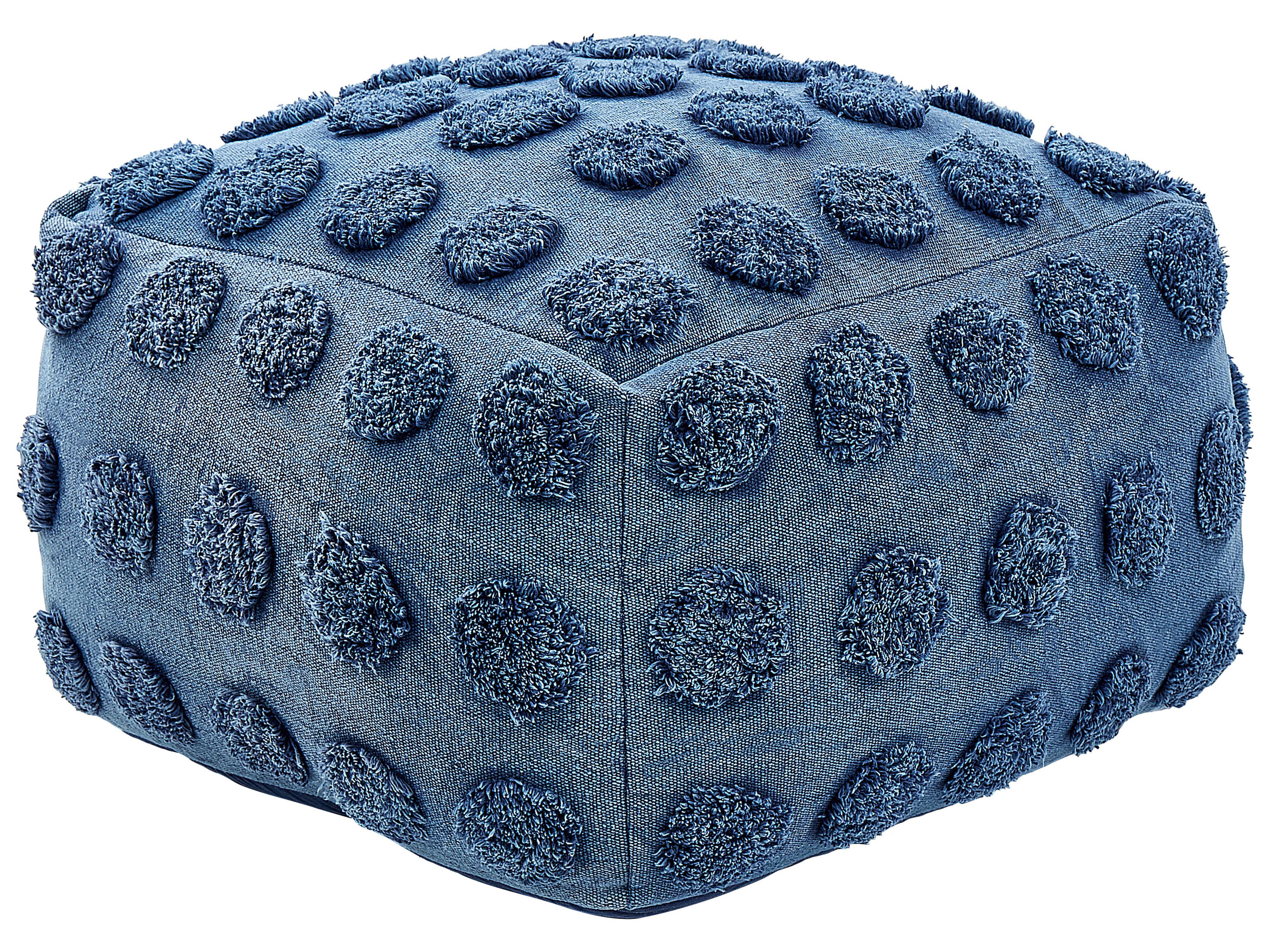 Poef VISHVI Katoen Blauw