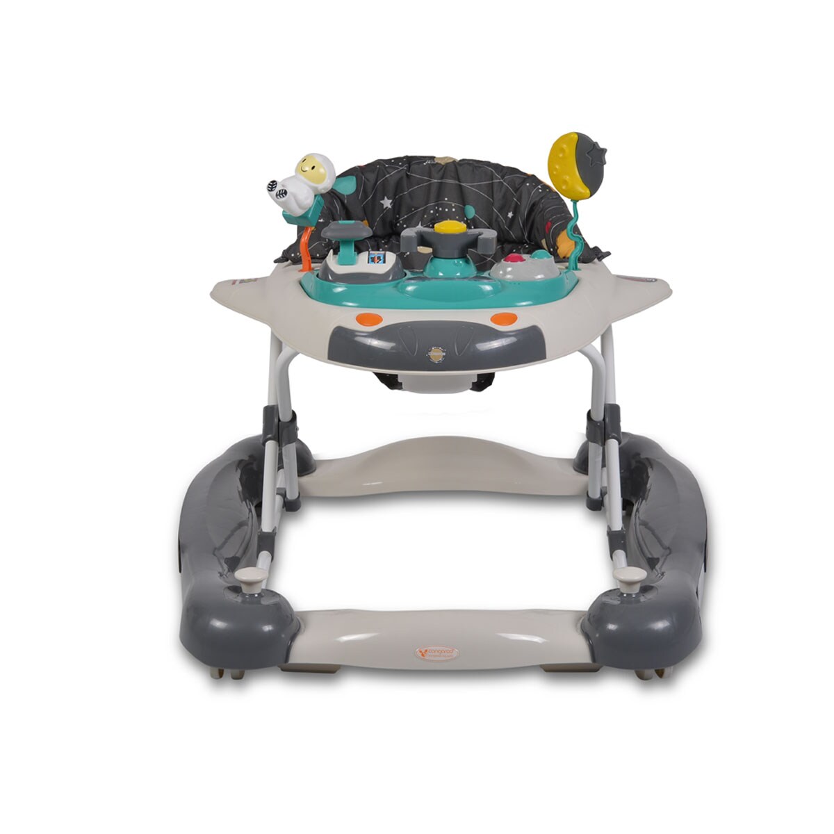 Cangaroo Lauflernhilfe Cosmos 3 in 1 Wippe, Stopper Musik Licht höhenverstellbar türkis