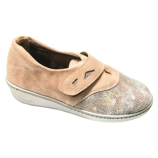 Sapatos femininos elásticos - Chut BR 3138 - Marrom claro - Tamanho 37