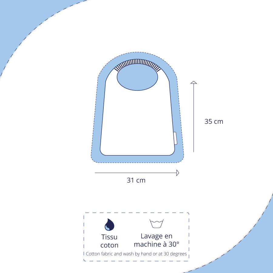 Serviette Enfant Élastique Fleuri Kaki