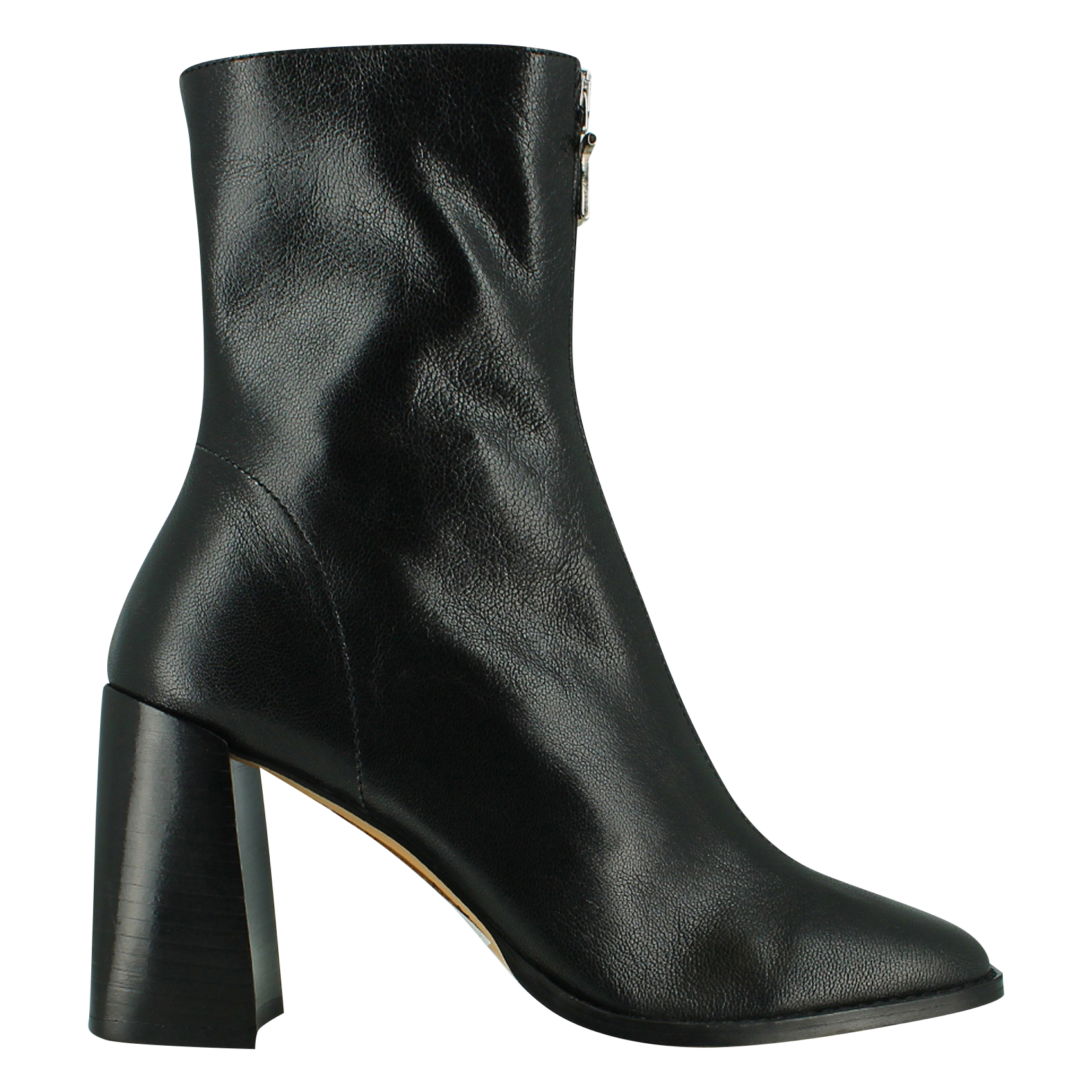 VANDANA - Bottines à talons en cuir | Noir