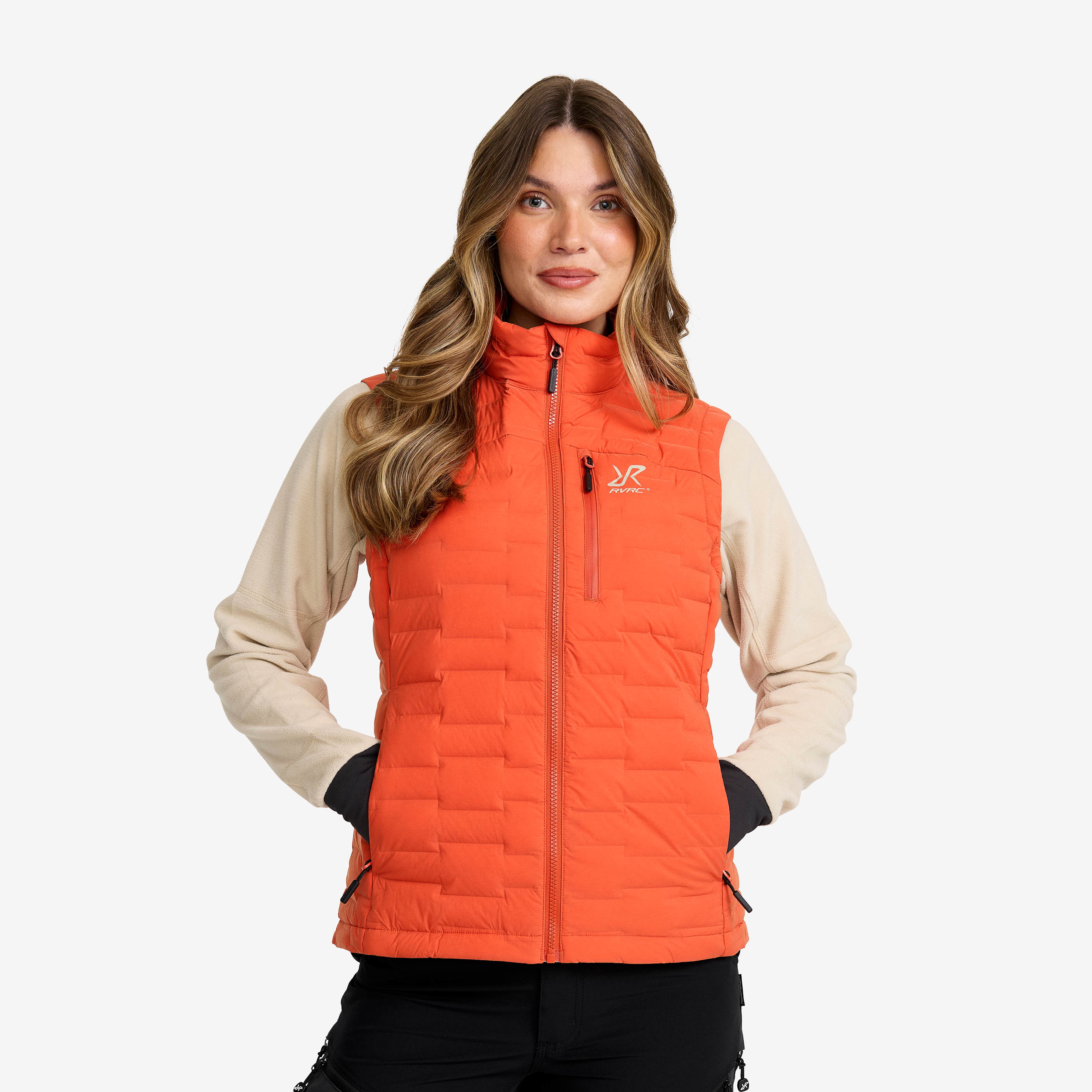 Flex Stretch Down Vest Dame Mecca Orange