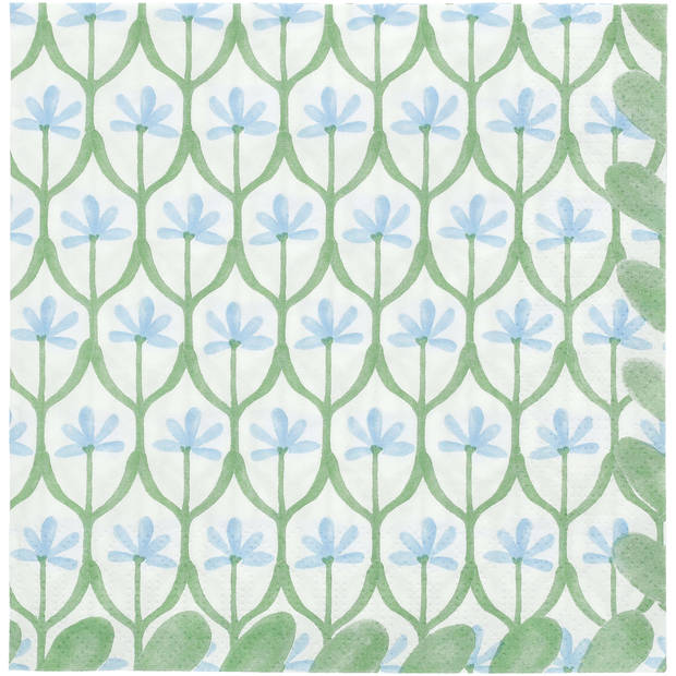 Blokker Soft Shades servet tulp blauw 33x33 cm