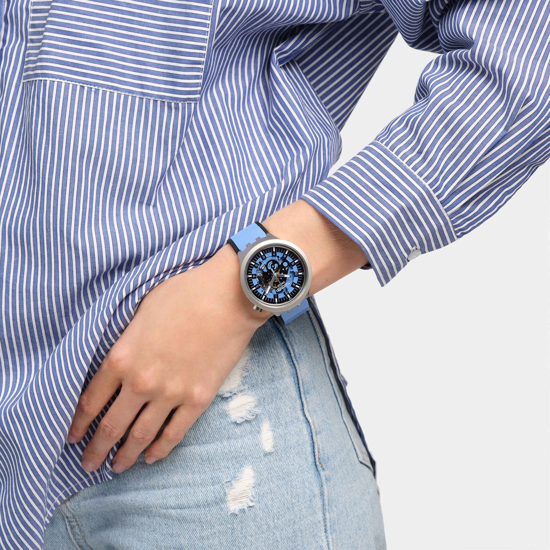 Swatch Big Bold Irony Lacquered Azure Blue Daze