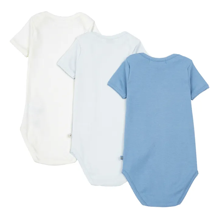 Bonpoint Set de 3 Bodies Coton | Bleu