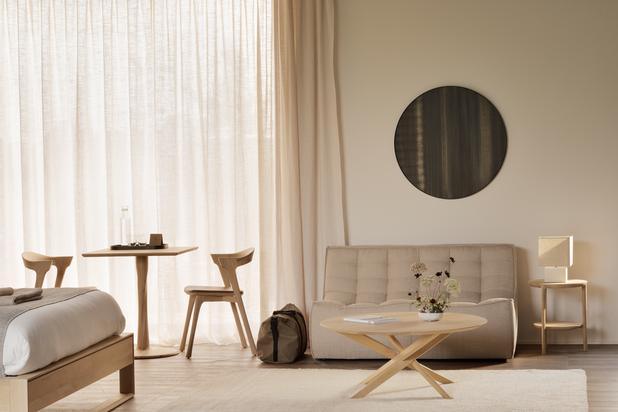 Sofa N701 45° round corner - beige
