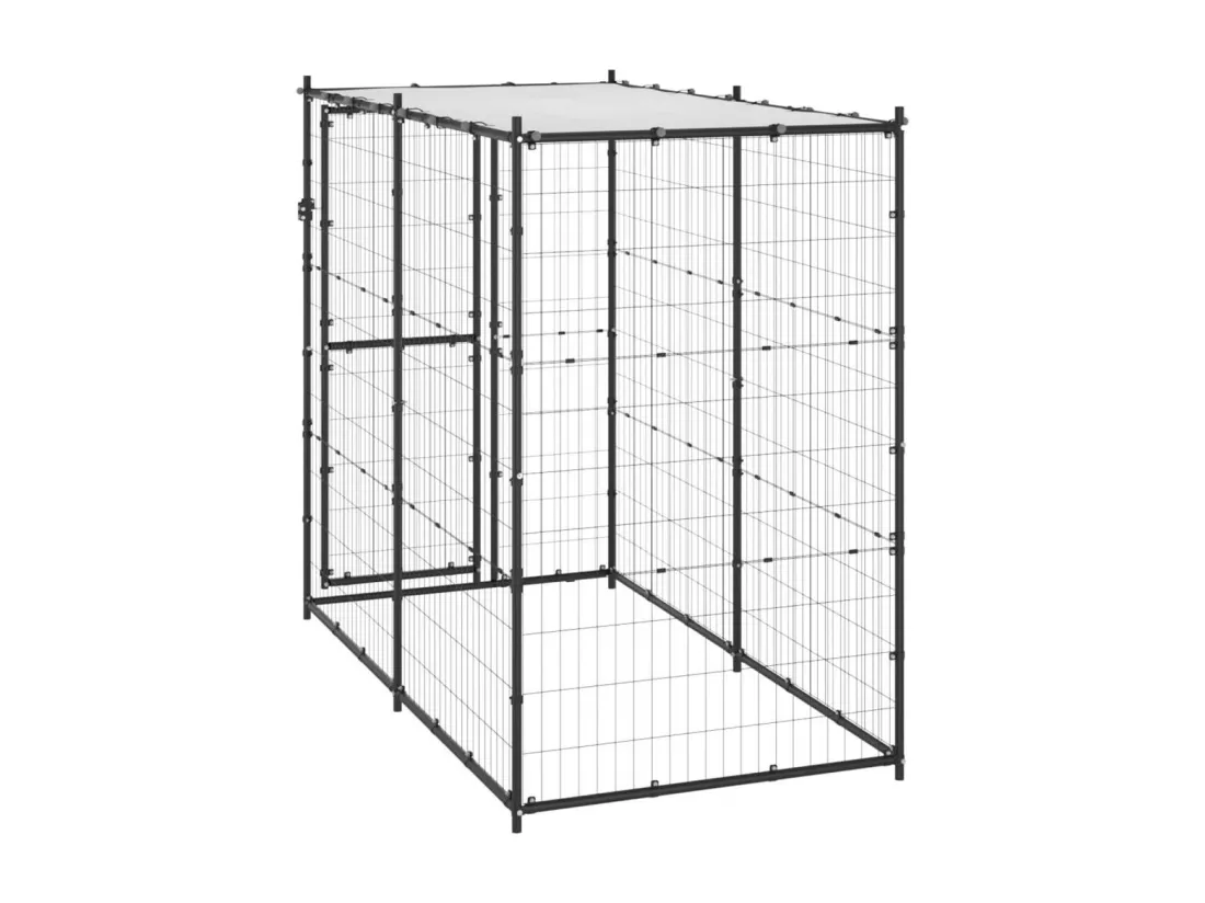 Chenil extérieur cage enclos 110 x 220 x 180 cm 02_0000377