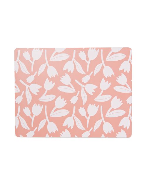 set de table 32x42 liège rose avec tulipes