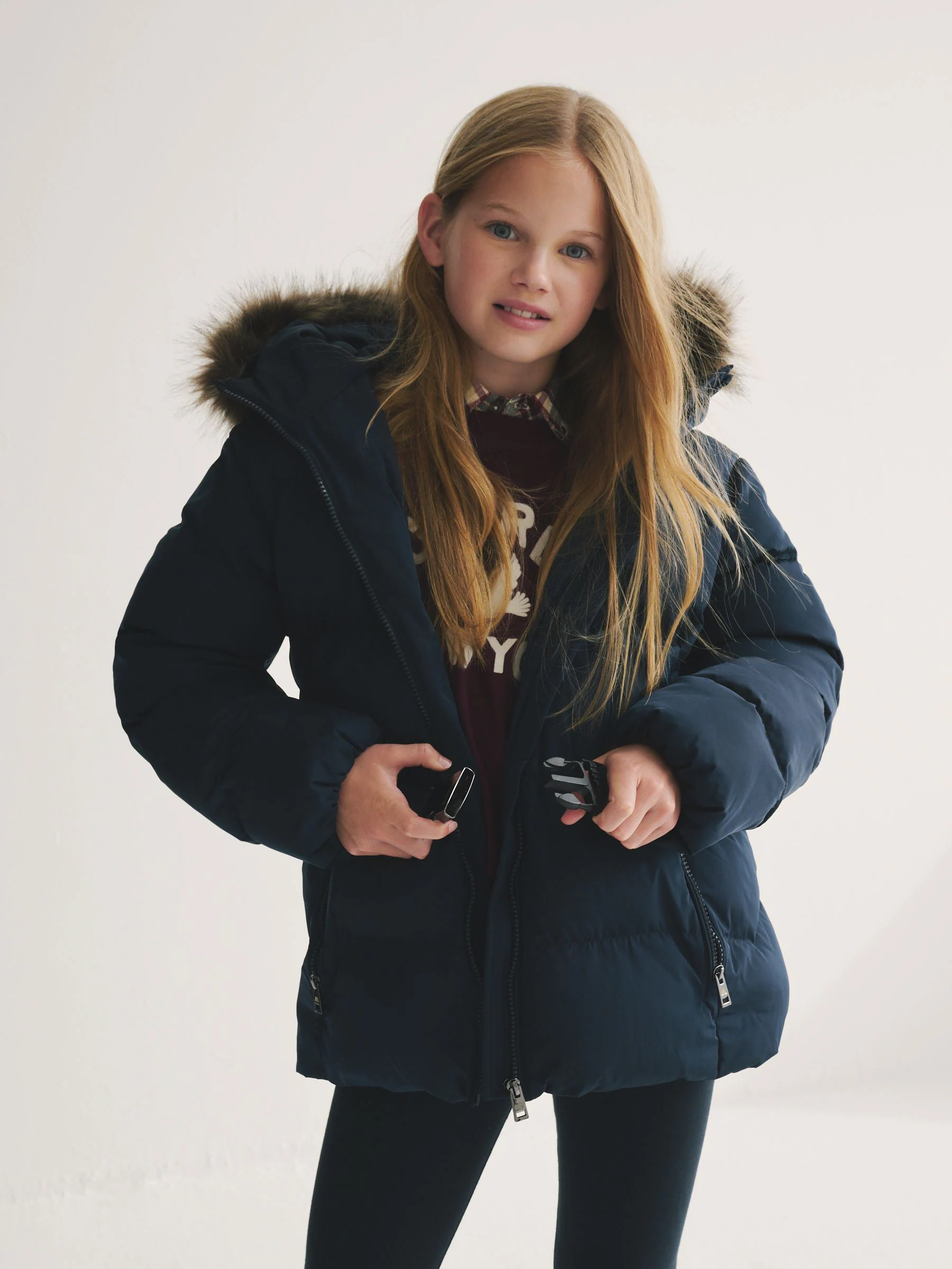 Marineblauw - Superdry Belted Puffer Coat