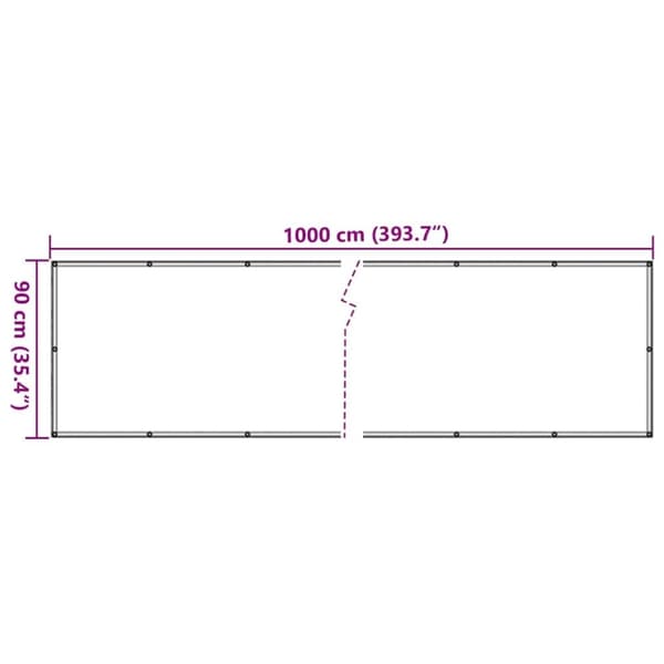 vidaXL Balkongskjerm antrasitt 1000x90 cm PVC