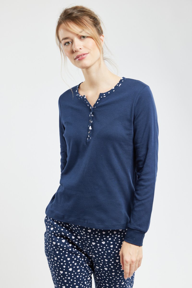 Pyjama jogging à motifs - coton épais
