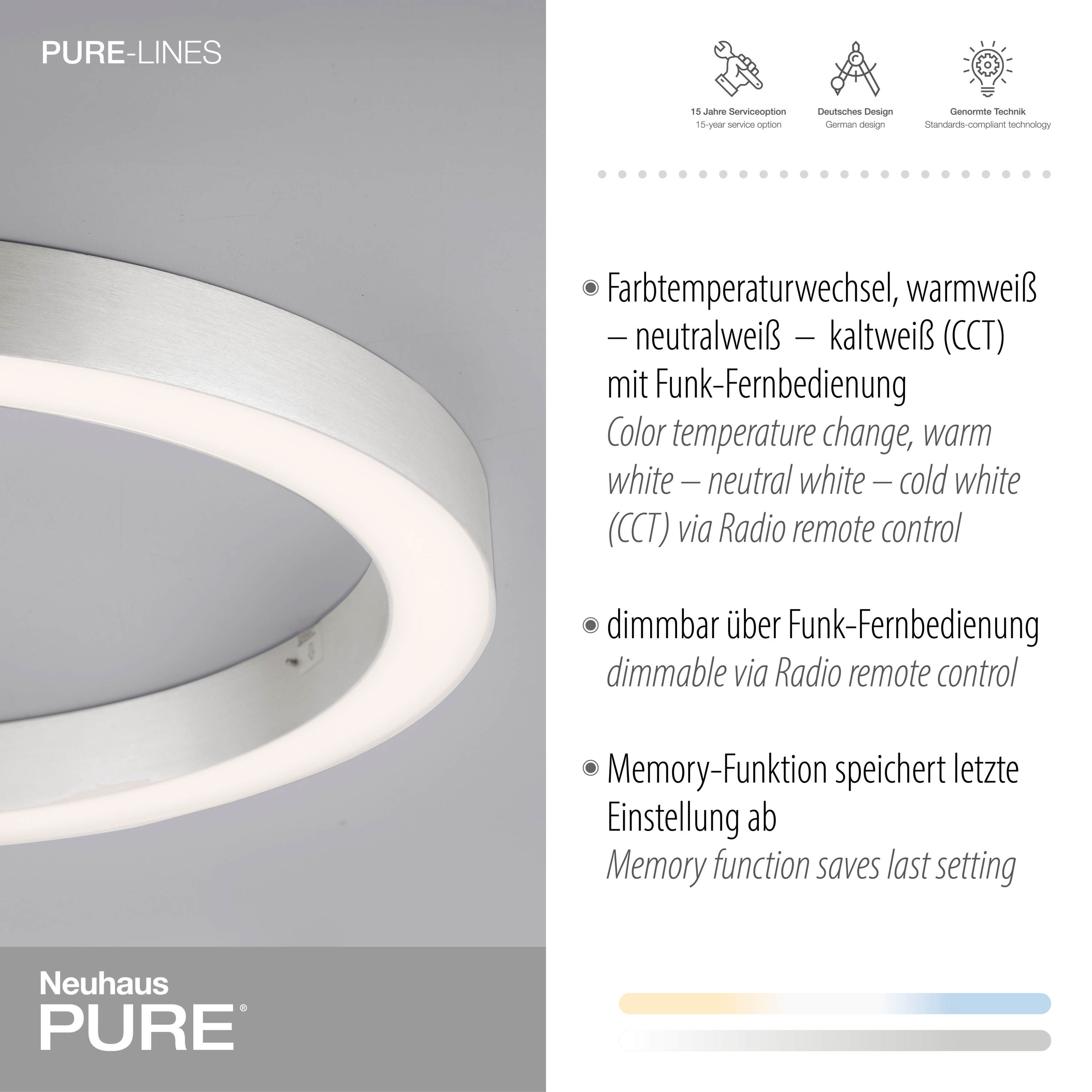 Deckenleuchte PURE LINES ROUND