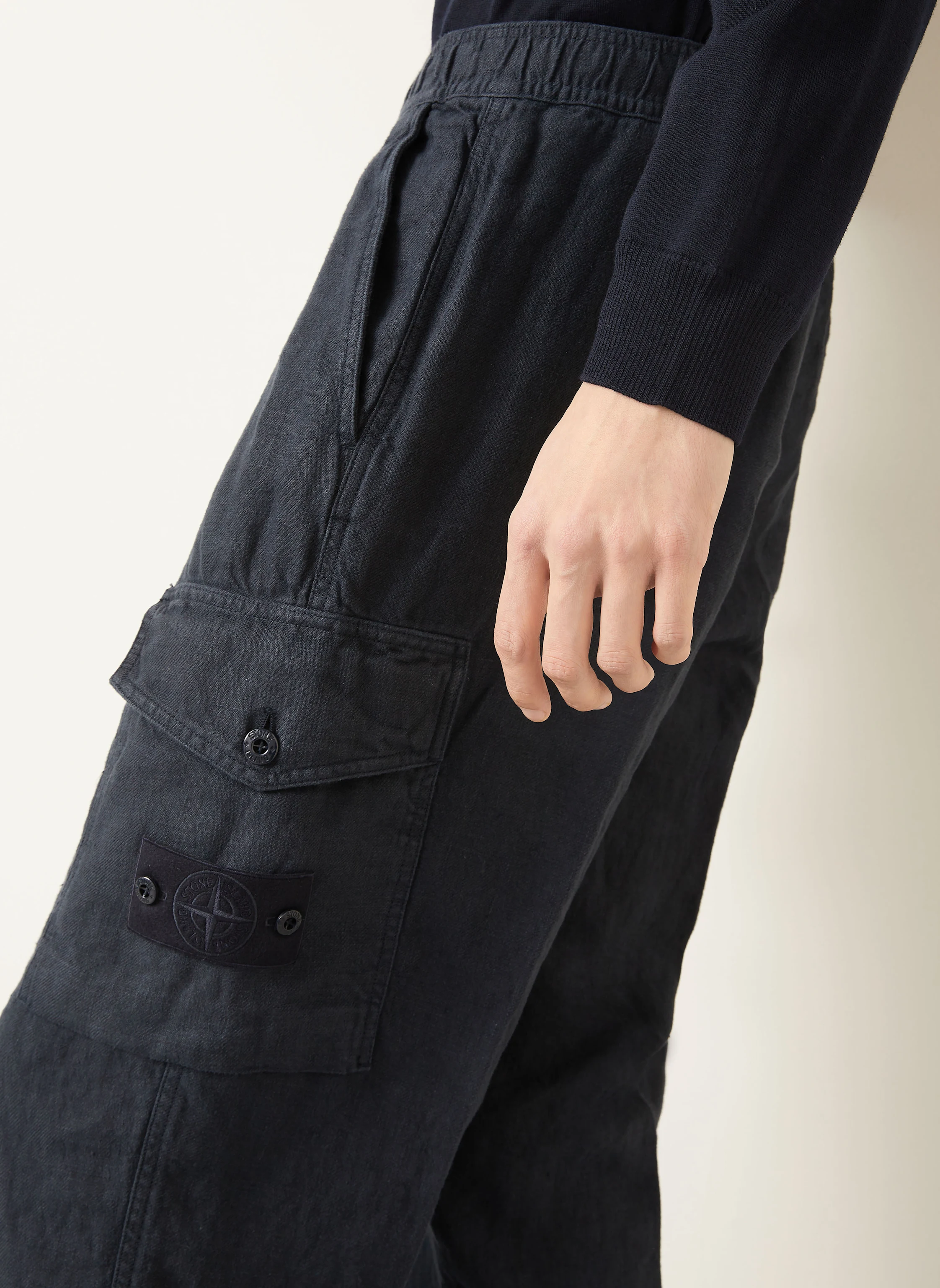 STONE ISLAND Cargohose GHOST Regular Fit aus Leinen