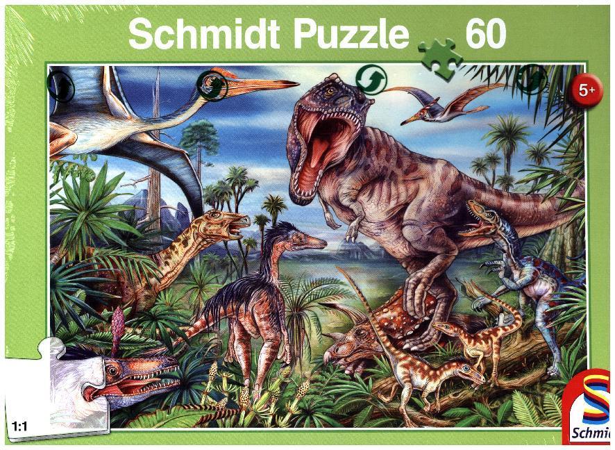 Schmidt Puzzle 60 - Bei den Dinosauriern (Kinderpuzzle)