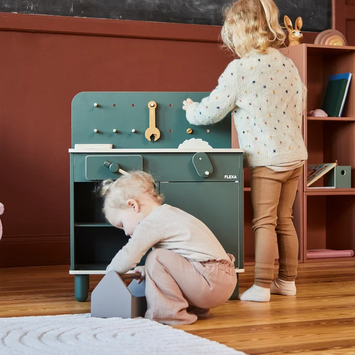 Flexa - Play Werkbank, grün