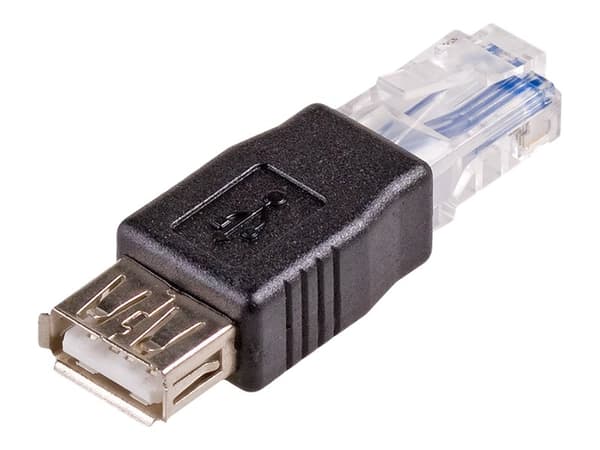 Akyga - Nettverksadapter - USB (hunn) til RJ-45 (hann) - USB 2.0 - svart