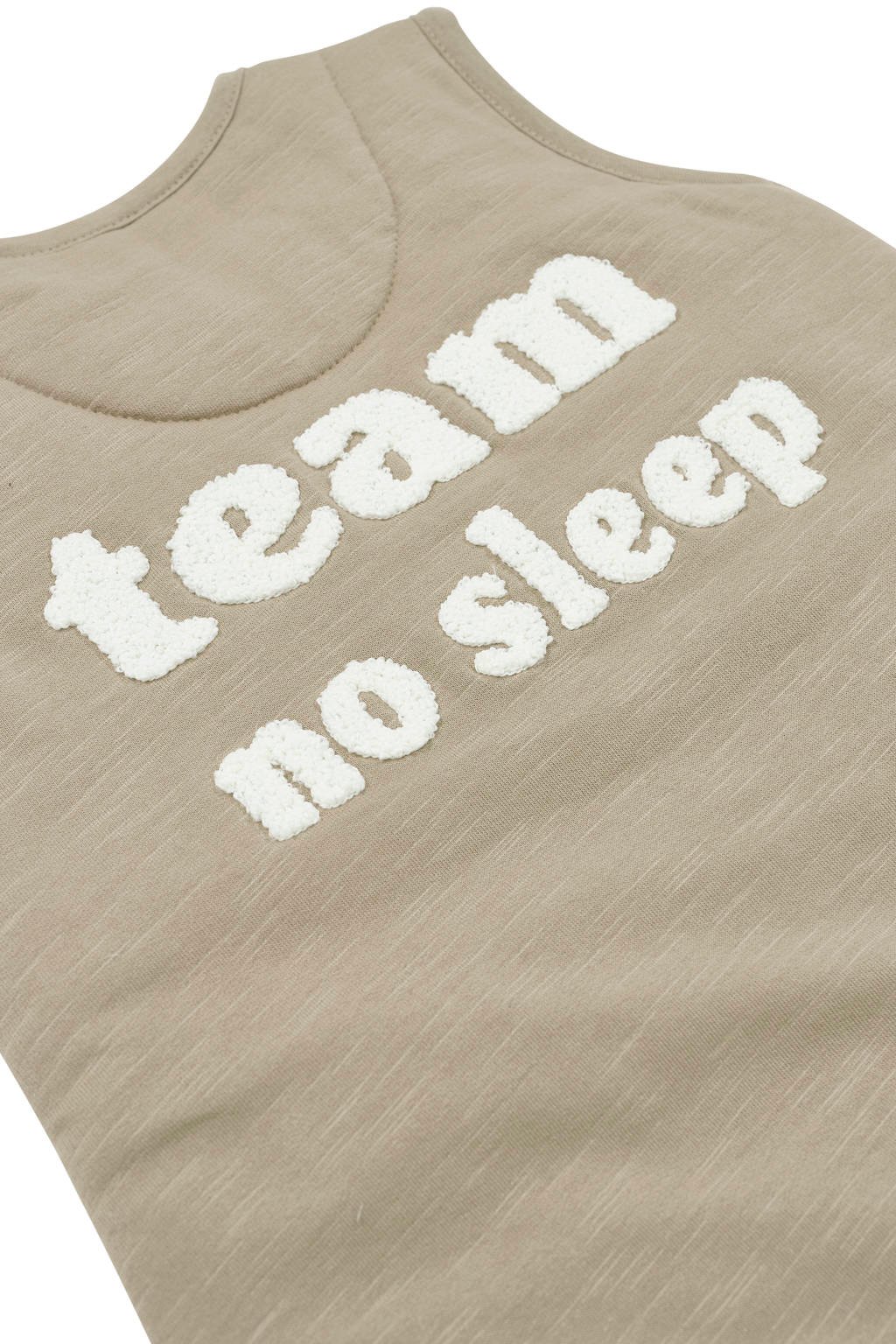 winter slaapoverall jumper Team no sleep taupe/offwhite