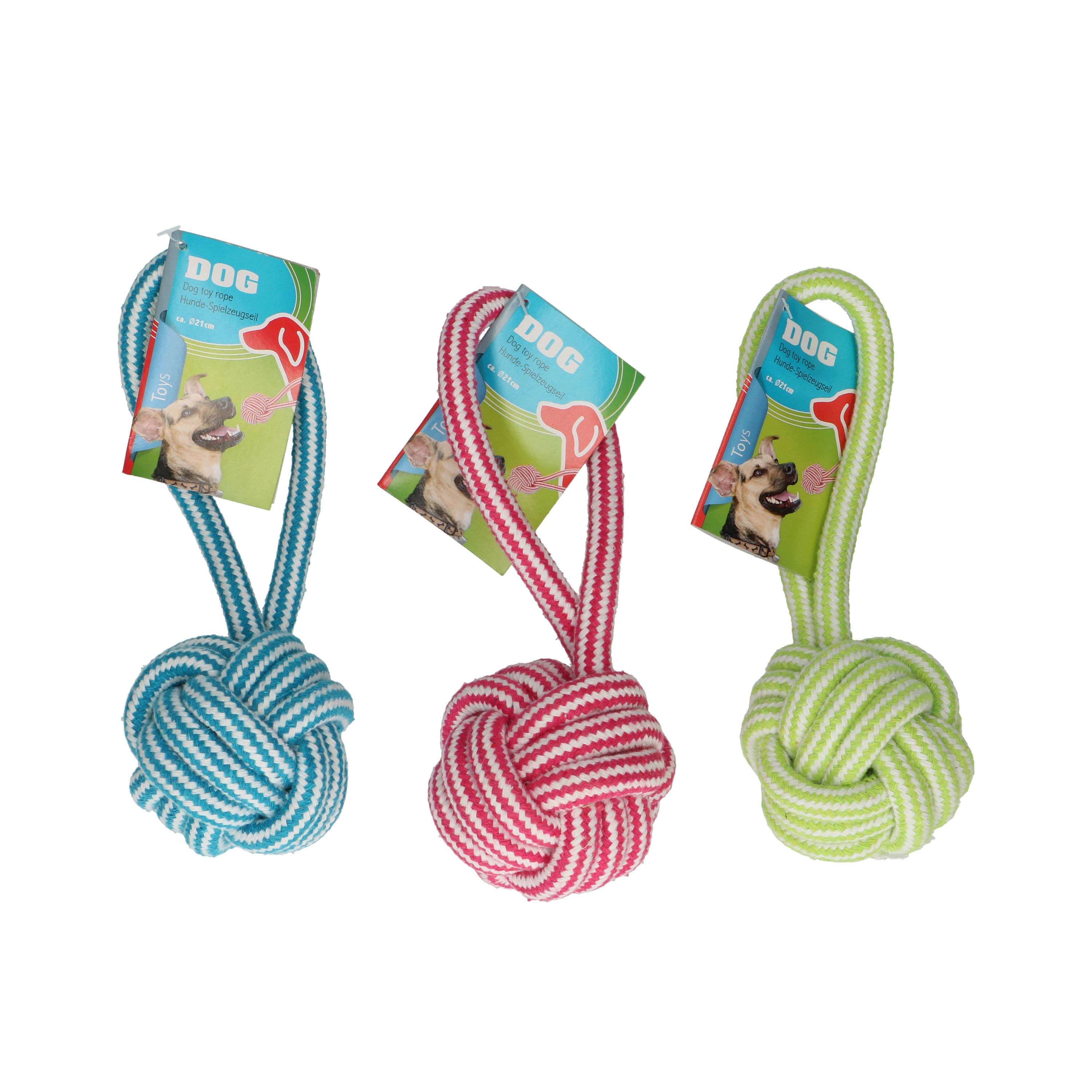 Hundespielzeug Tau Knoten mit Schlaufe 21 cm