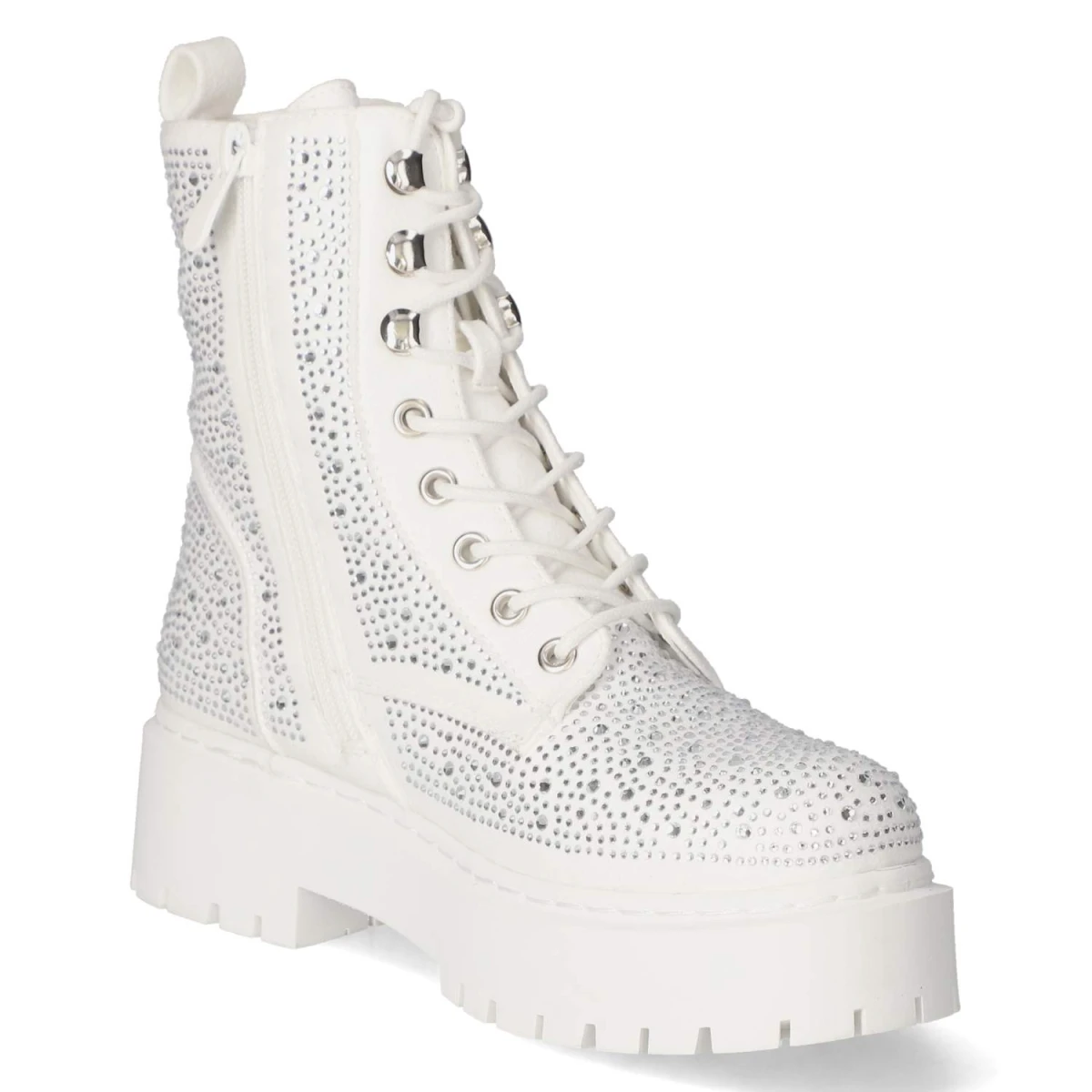 La StradaSchnürstiefeletten - white micro/ stones