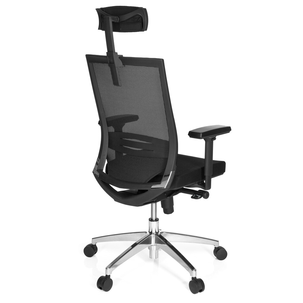 Profi Bürostuhl PORTO MAX HIGH Stoff/Netzstoff mit Armlehnen (höhenverstellbar) hjh OFFICE