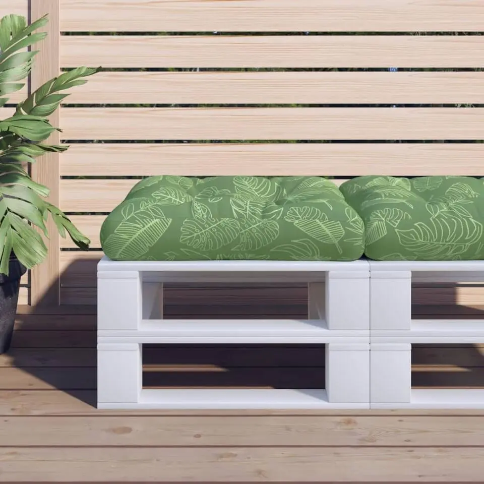 vidaXL - Palletkussen - Groen - Stof - 60 x 60 x 12 cm
