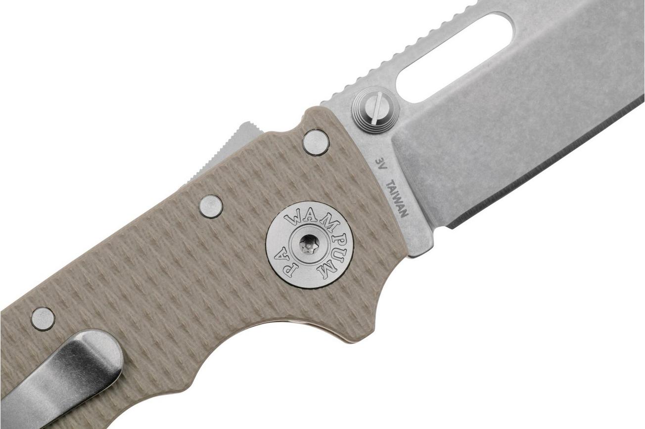 Demko Knives AD20.5 Shark-Lock CPM 3V Shark Foot AD205-3V-SFCT Coyote G10, zakmes