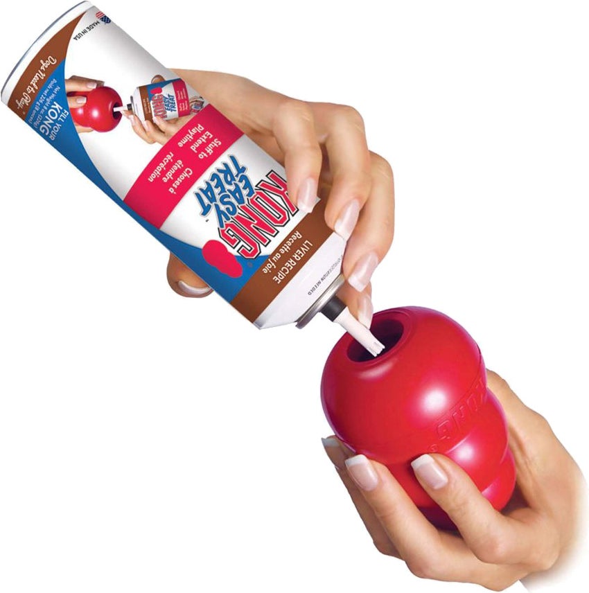 Kong hondensnack Easy Treat spuitbus leverpasta 236 ml