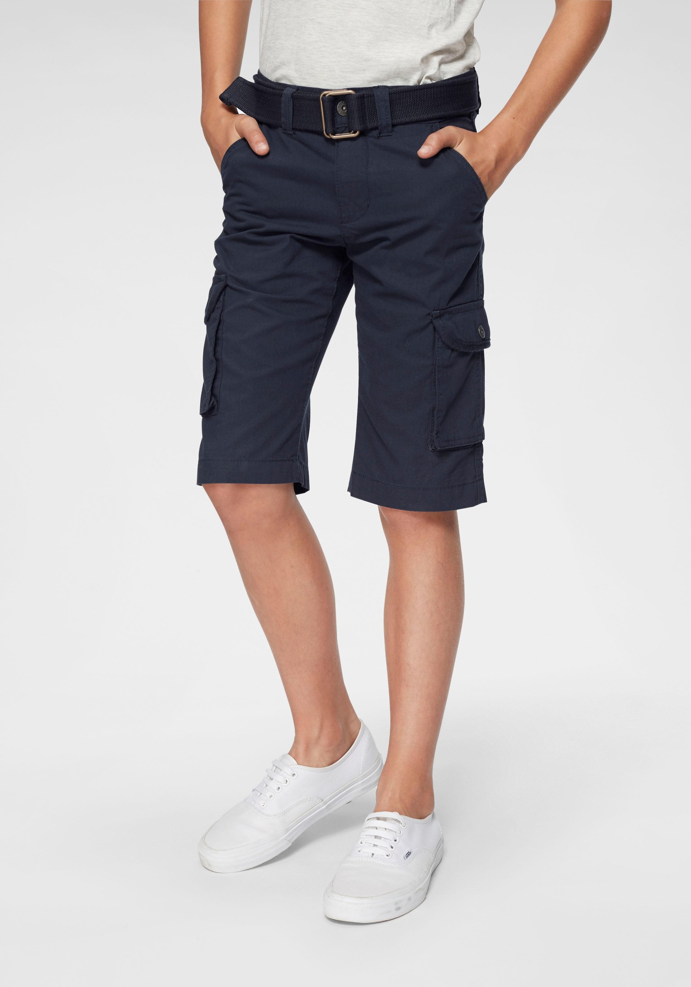 KIDSWORLD Shorts »2tgl. Bermudas mit Gürtel«  mit Textilgürtel für Jungen